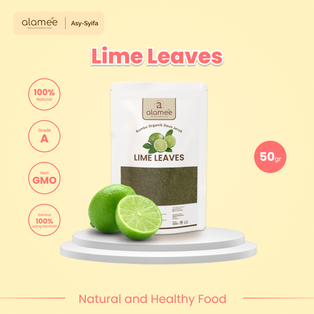 

ALAMEE Daun Jeruk Bubuk Lime Powder Bumbu Dapur Instan Organik Murni Asli Tanpa Campuran 50g