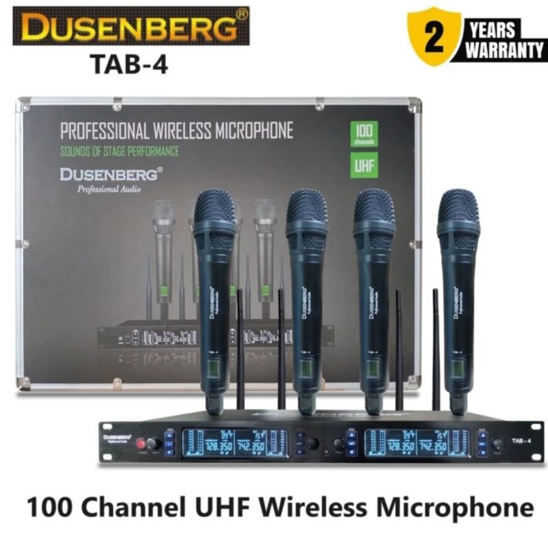 Mic Wireless Dusenberg Tab -4 4 Channel 4 Microphone wireless Original