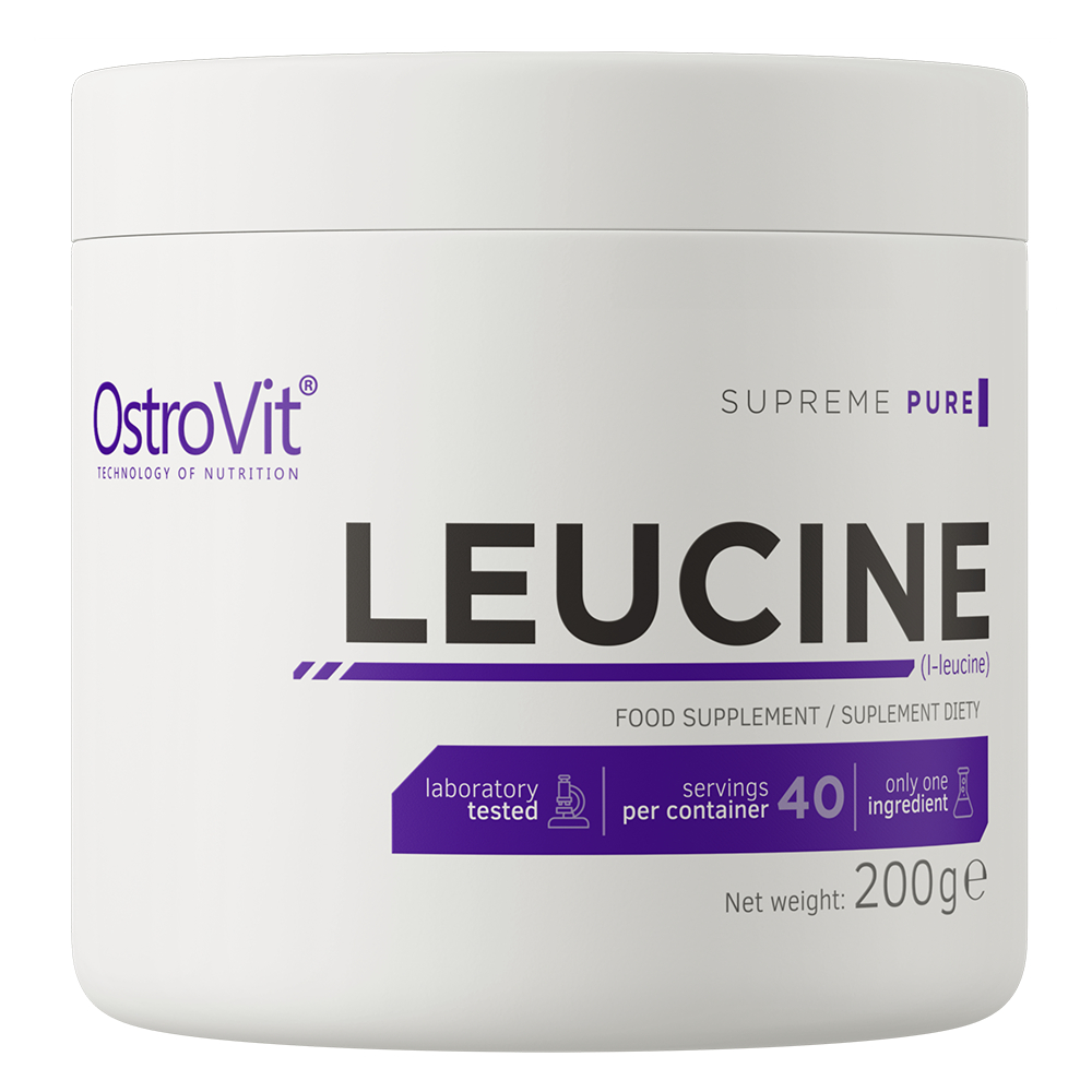 OstroVit Leucine 200g Natural Bubuk Serbuk Asam Amino Acid Leusin 5000mg BCAA Suplemen Fitnes Gym At