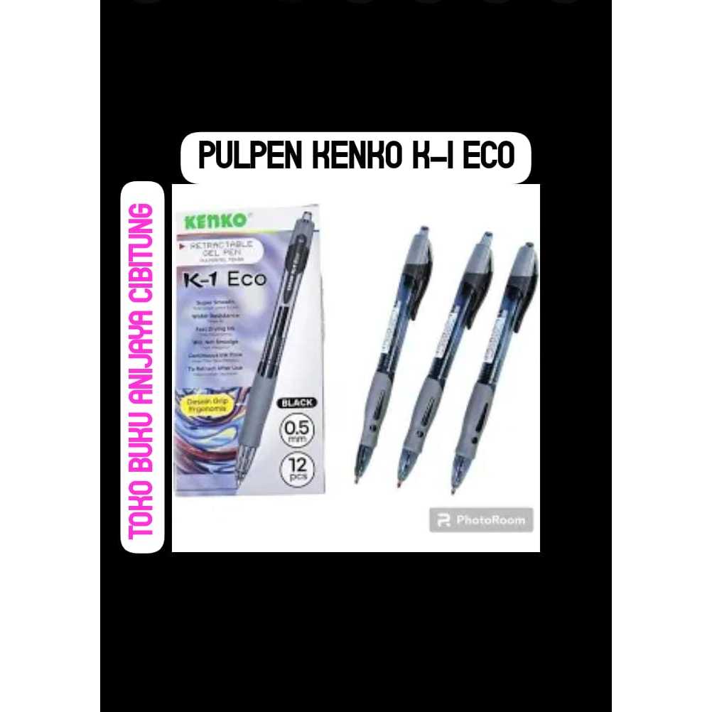 

GEL PEN /PULPEN KENKO K-1 ECO 6PCS ,SUPER SMOOTH /WATER RESISTANCE BERKUALITAS TERBAIK