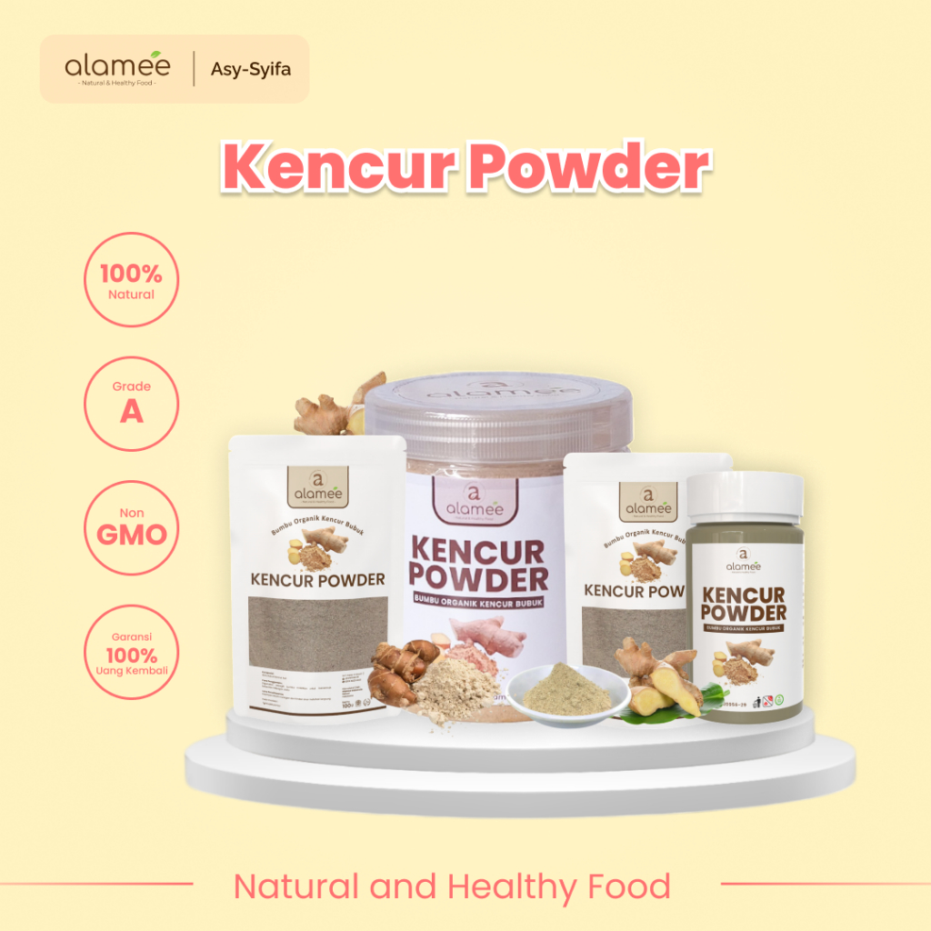 

ALAMEE Kencur Bubuk Rempah Rimpang Asli Murni Tanpa Campuran Bumbu Dapur Masakan Organik Alami 50 Gr