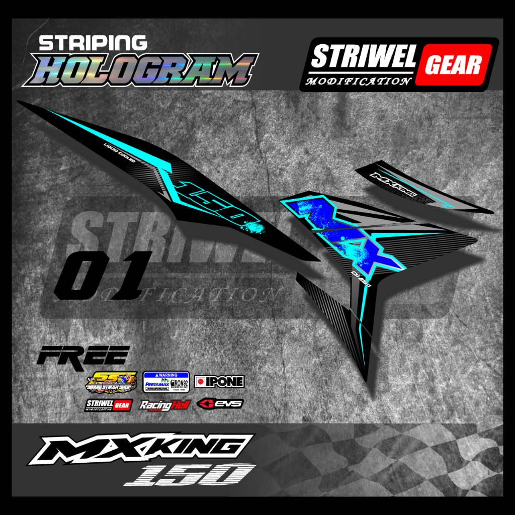 MX King Sticker List Striping  Hologram Yamaha MX King HF-01