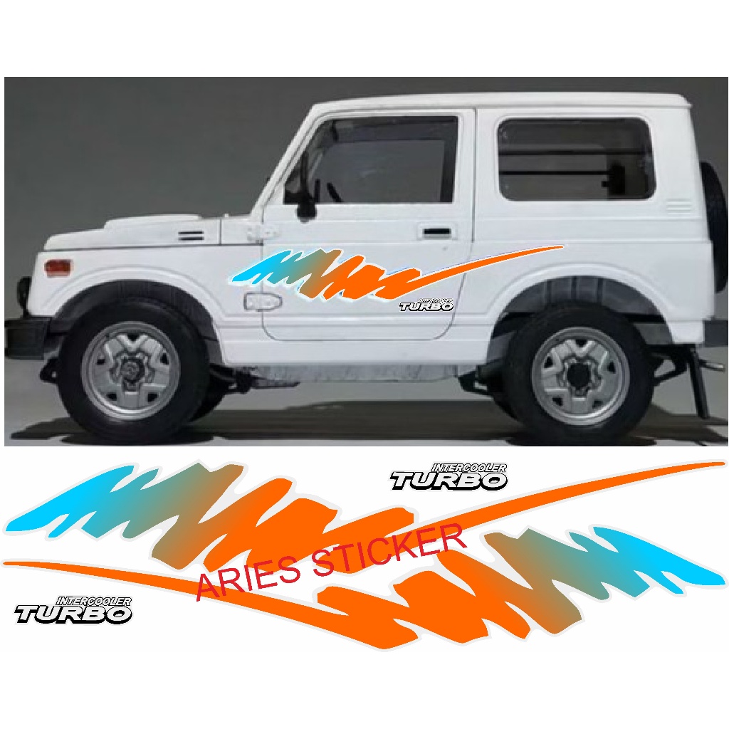 striping stiker lis jimny katana custom