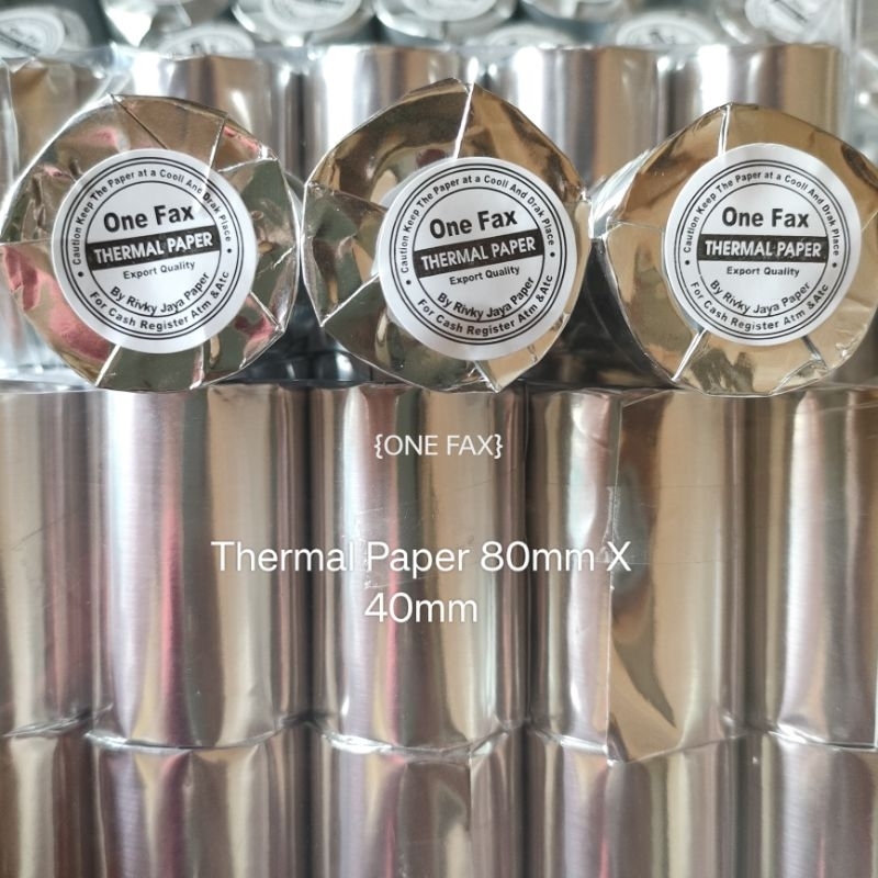 

Paket 100 Pcs Kertas Struk thermal Roll Edc 80x40mm Struk lestoran