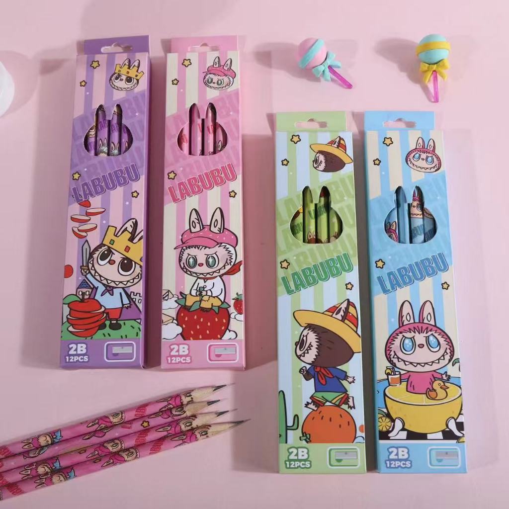 

TERFAVORITE! 1 LUSIN PENSIL 2B MOTIF DREAMY LABUBU KAWAII CUTE