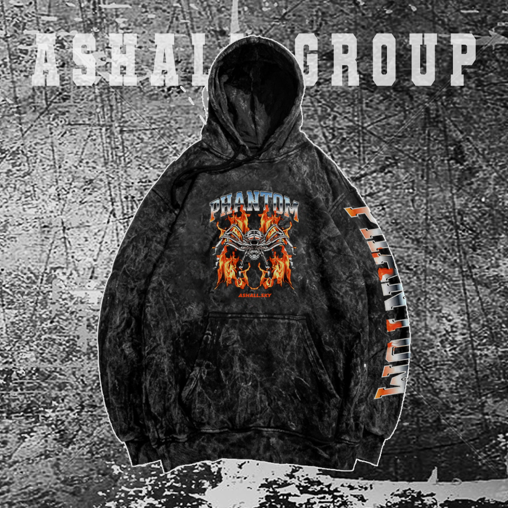 Jaket Hoodie Wash Distro Motif Phantom  | Jaket Hoodie Sandwash | Jaket Sweater Hoodie Pria Sandwash