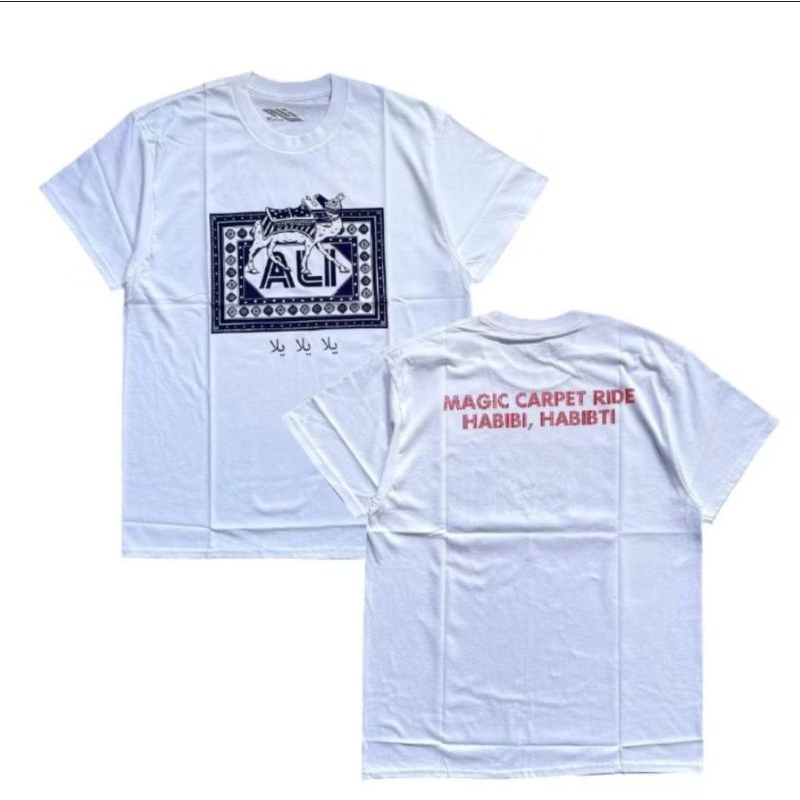 Tshirt ALI RADIO - MAGIC CARPET White Cotton Combad 24s