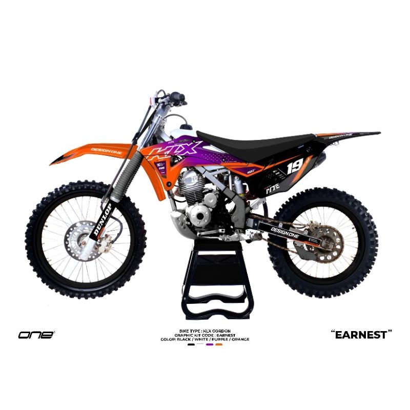 Design One - Decal Sticker KLX GORDON "ERNEST SERIES" // Decal Sticker Full Body // Decal Sticker Cu