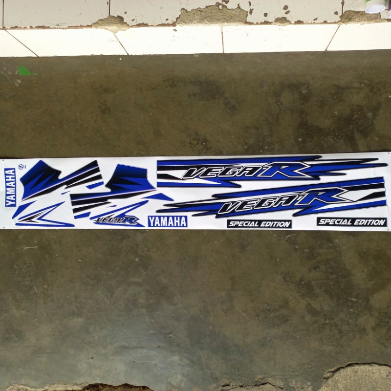 Sticker striping lis motor yamaha vega r lama custom model fiz r limited spesial edition custom mala