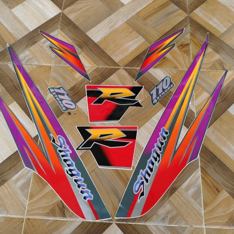 striping suzuki SHOGUN 110 bagong kebo lama old decal list sticker stiker