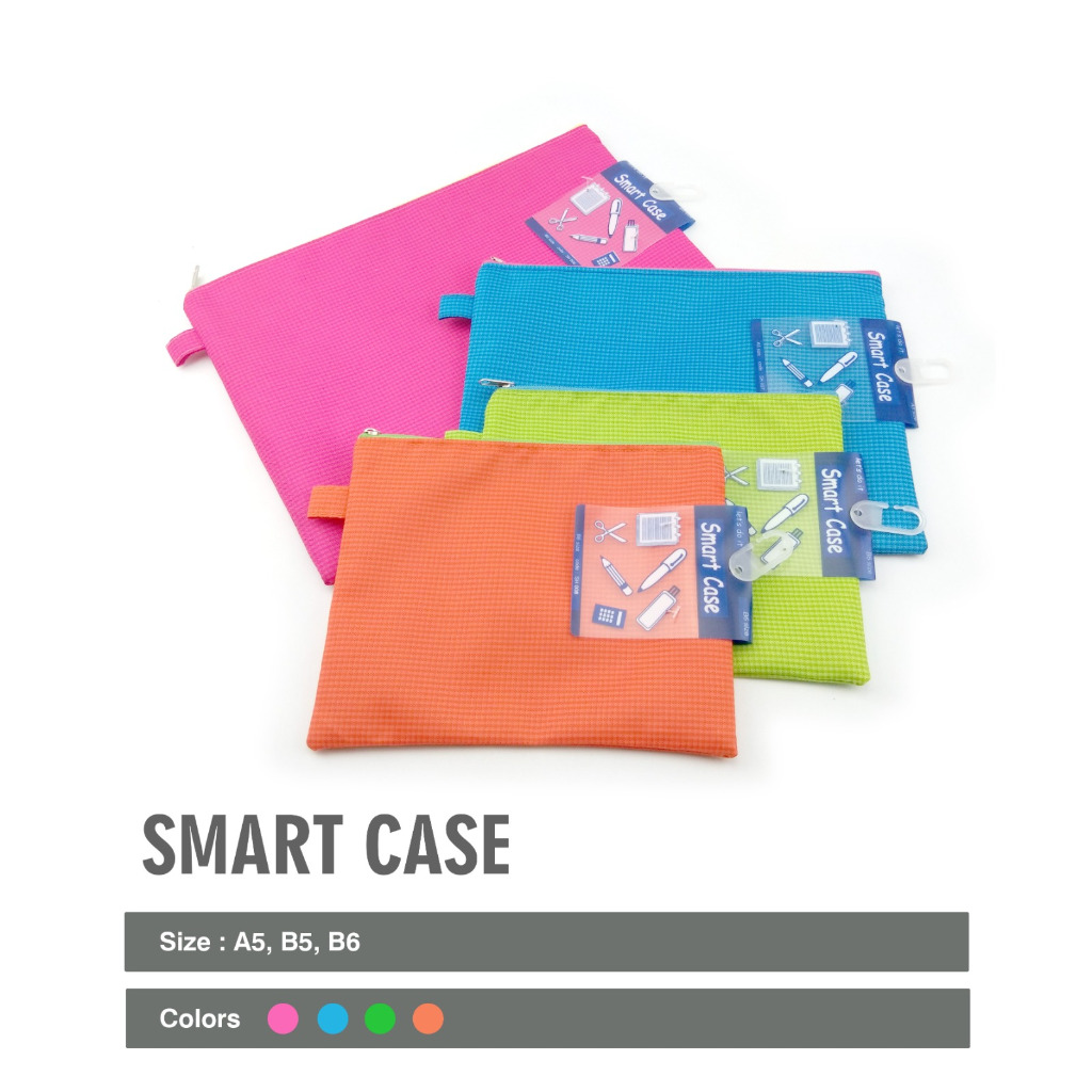 

Daiichi - Smart Case Zipper Besi Bahan Kain Parasut Daiichi Let's Do It SH B5-006 / A5-007 / B6-008/ A7-009 Tempat Penyimpanan Alat Tulis Charger Dompet Uang DLL