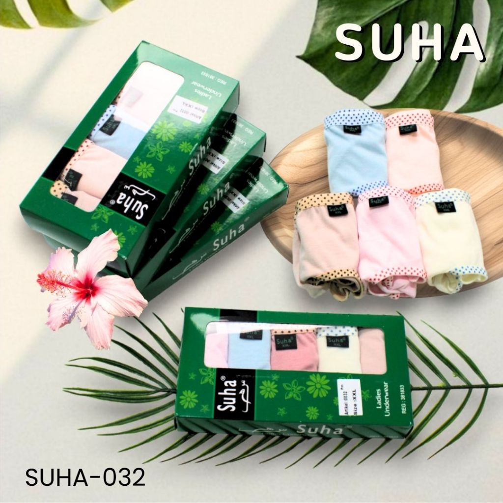 (5pcs) CELANA DALAM WANITA MOTIF BINTIK  SUHA 032 BOX ISI 5 PCS CD WANITA MOTIF BINTIK