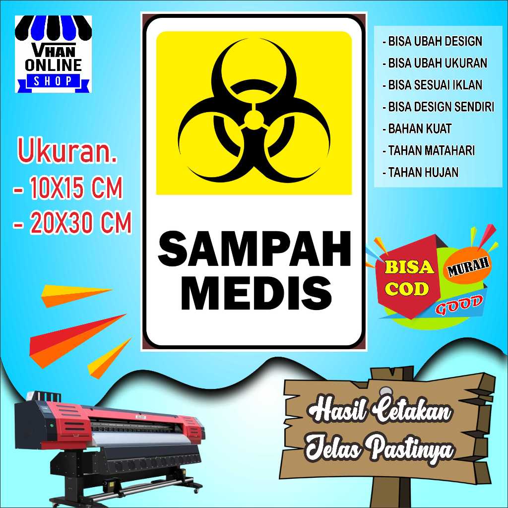 

Cetak Stiker Untuk Tong Sampah Medis Kuning