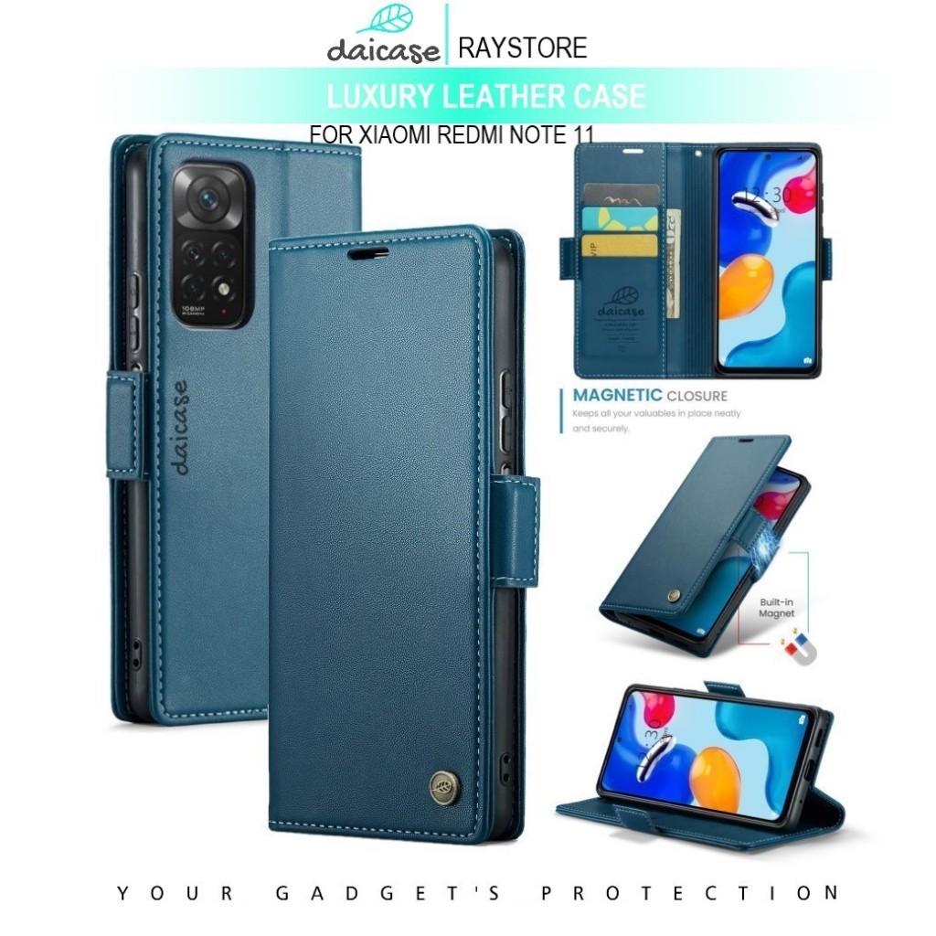 XIAOMI REDMI NOTE 11 4G FLIP LEATHER CASE PREMIUM-FLIP WALLET CASE UNTUK XIAOMI REDMI NOTE 11 4G