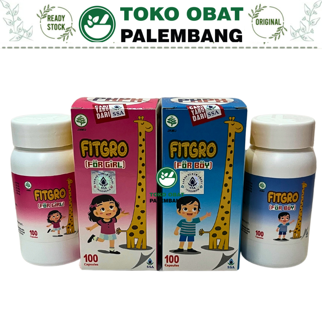 FITGRO GROW UP TIEN CI YI ZHI ZHENG GAO WAN TIEN CHI 100 KAPSUL FOR BOY FORGIRL SARAS SUBUR ABADI TI