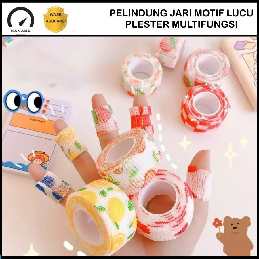 

Pelindung Pita Perekat Jari Warna Warni Aesthetic / Finger Tape Sport Wrist Protective / Perban Untuk Menulis Dengan Bolpen Pensil Motif Lucu / Plester Pencegah Kapalan Tangan Protector Anti Lecet Perlengkapan Sekolah Anak