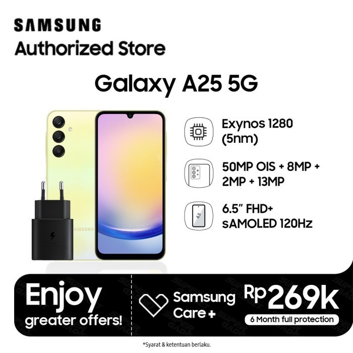 [Bundling] Samsung Galaxy A25 5G 8/256GB // 8/128GB + Adapter 25W - blue black, A25 5G 8/128GB