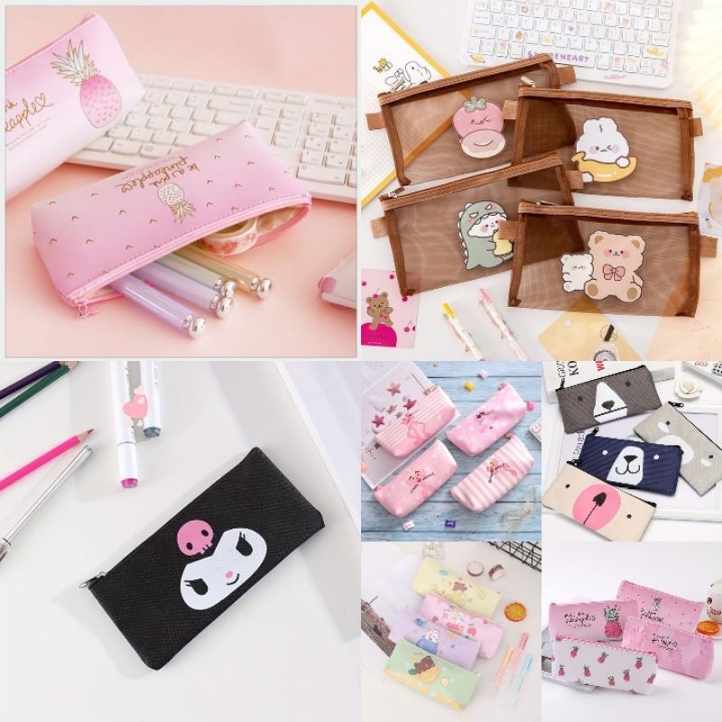 

Cute Bear Zipper Pouch | Tempat Kotak Pensil Makeup Brush Lucu