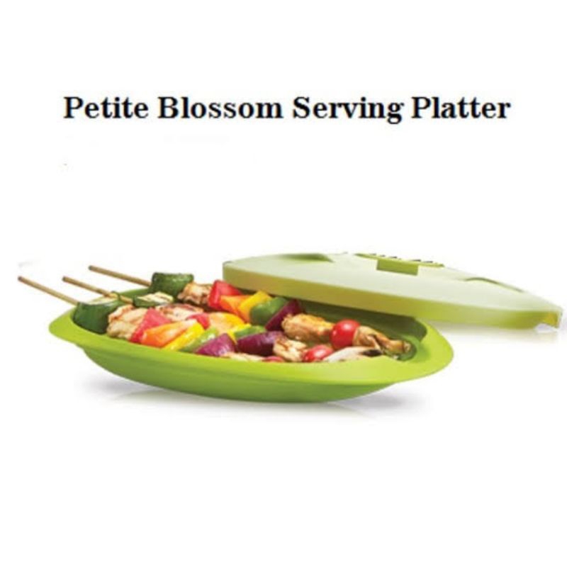 Petite Blossom Serving Platter Tupperware - Green