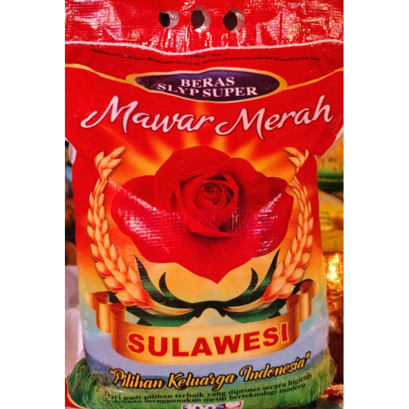 

Beras Kepala Super Mawar Merah Sulawesi Premium 5kg