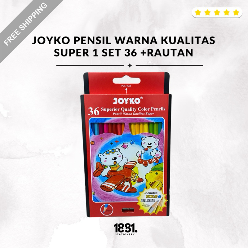 

Joyko Pensil Warna Kualitas Super 1 Set 36 Warna + Rautan | Pensil Warna Joyko 36
