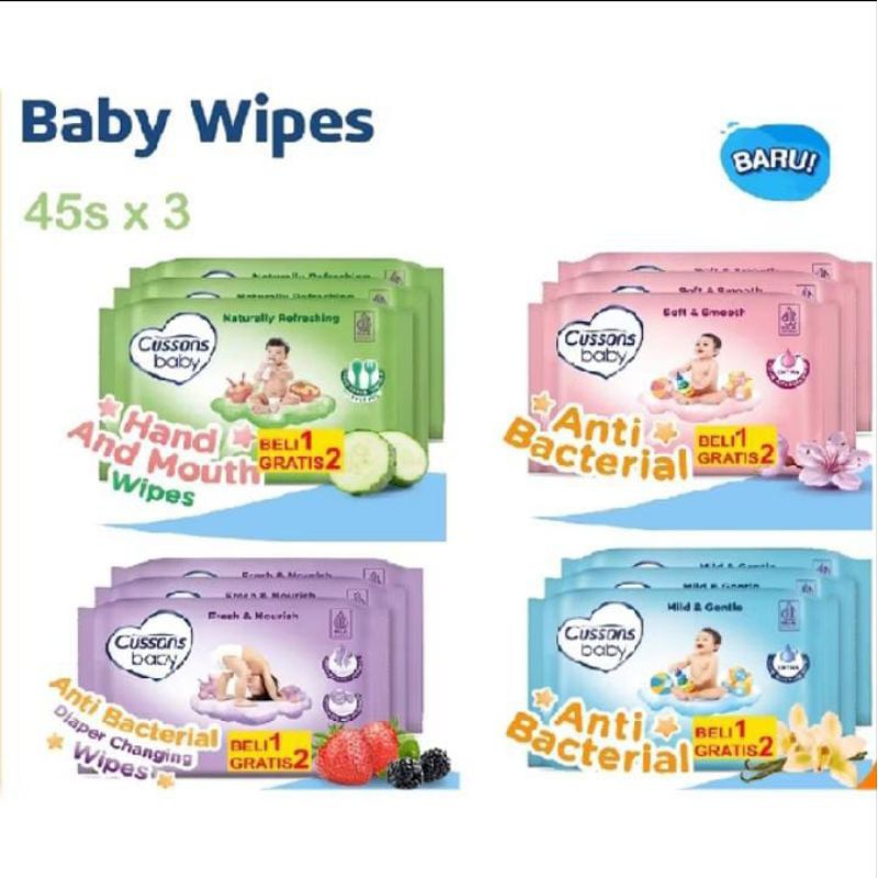 Cussons Baby Wipes 50's (BUY 1 GET 2) / Cusson Tissue Bayi/ Tissu Basah