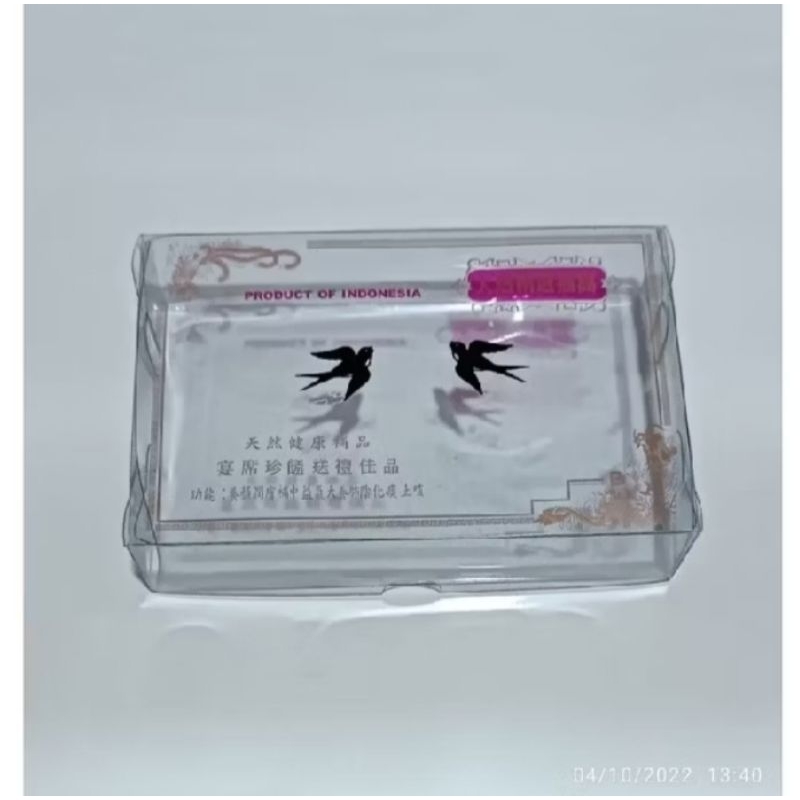 

kotak mika sarang burung walet logo emas 100gr