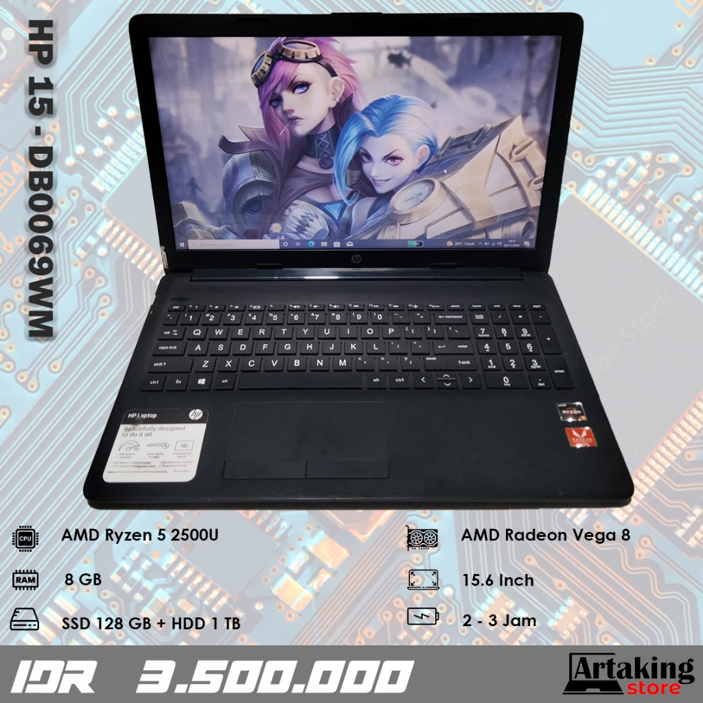 HP 15 - db0069WH - Ryzen 5 - Ram 8 GB - Sudah SSD