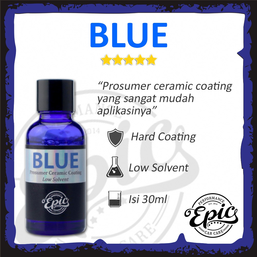 Nano Ceramic Glass Coating Paint Coating Epic Blue Low Solvent Coating
