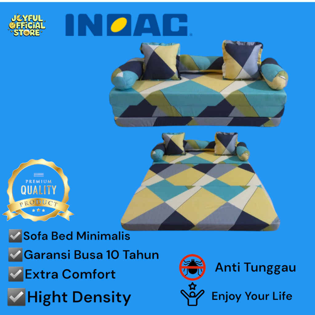 SofaBed INOAC Multifungsi Bergaransi 10 tahun UK 200x160