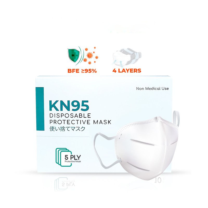 HOKO Disposable Mask N95 KN95 BFE 95% Masker Kesehatan 5ply Facemask Masker wajah IZIN RESMI BNPB