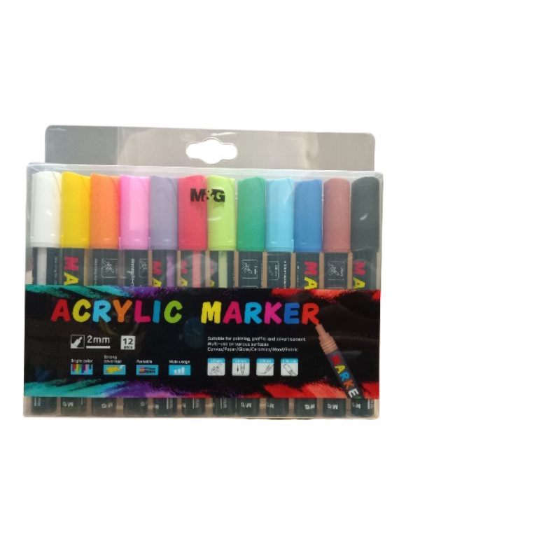 

Gramedia World BSD - Promaxx Acrylic Marker Set 12 Colors