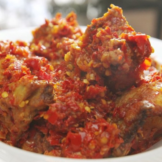 

KIRIM INSTANT/SAMEDAY Ayam Balado 4 Potong Khas Masakan Padang
