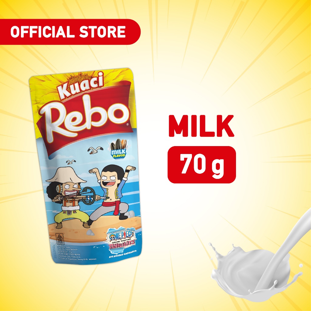 

Rebo Kuaci Rasa Milk Flavor 70 Gram - Kuaci Biji Bunga Matahari