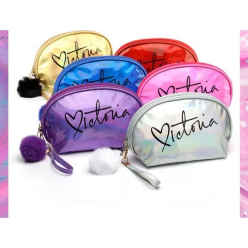 Tas kosmetik pouch make up bahan PVC ukuran jumbo / Washbag dompet make up / Travel pouch