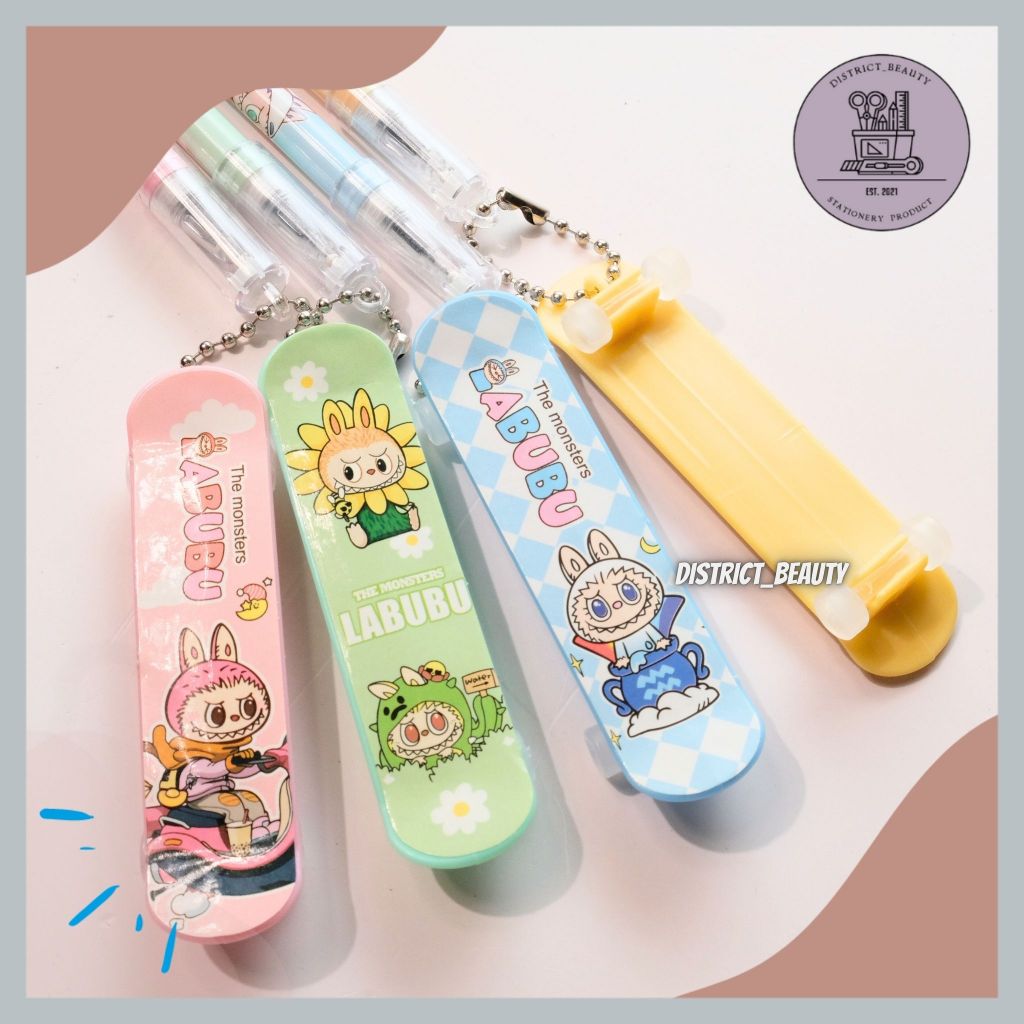 

PULPEN GANTUNGAN SKATEBOARD LABUBU PEN GEL GANTUNG PENA LABUBU GANTUNG LUCU TERMURAH