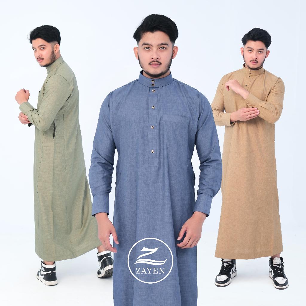 ORIGINAL JUBAH PRIA GAMIS PRIA JUBBAH BAJU JUBAH PRIA MUSLIM JUBAH HITAM DEWASA LENGAN PANJANG