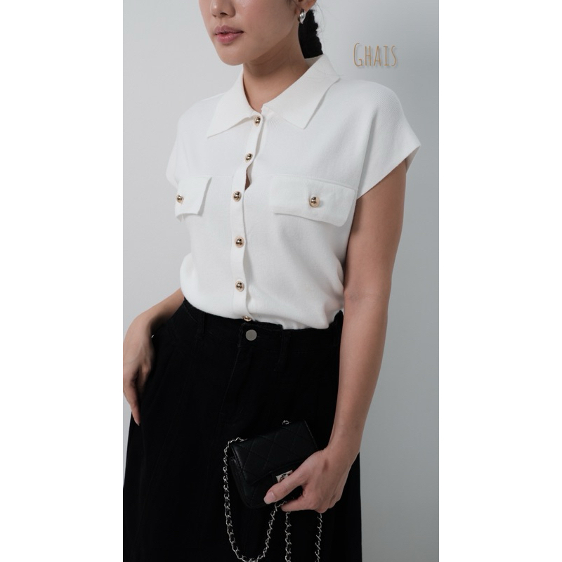 GHAIS | Ruby Top / Atasan Wanita / Top Wanita / Pakaian Wanita / Knit Top / Baju Wanita / Blouse / K