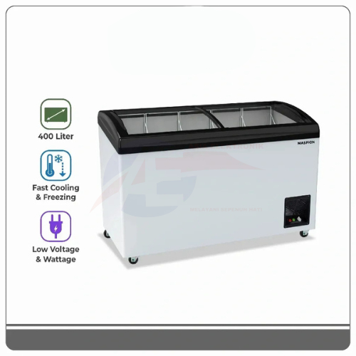 Chest Freezer Maspion UFH-400 C | Freezer Box | Tutup Kaca