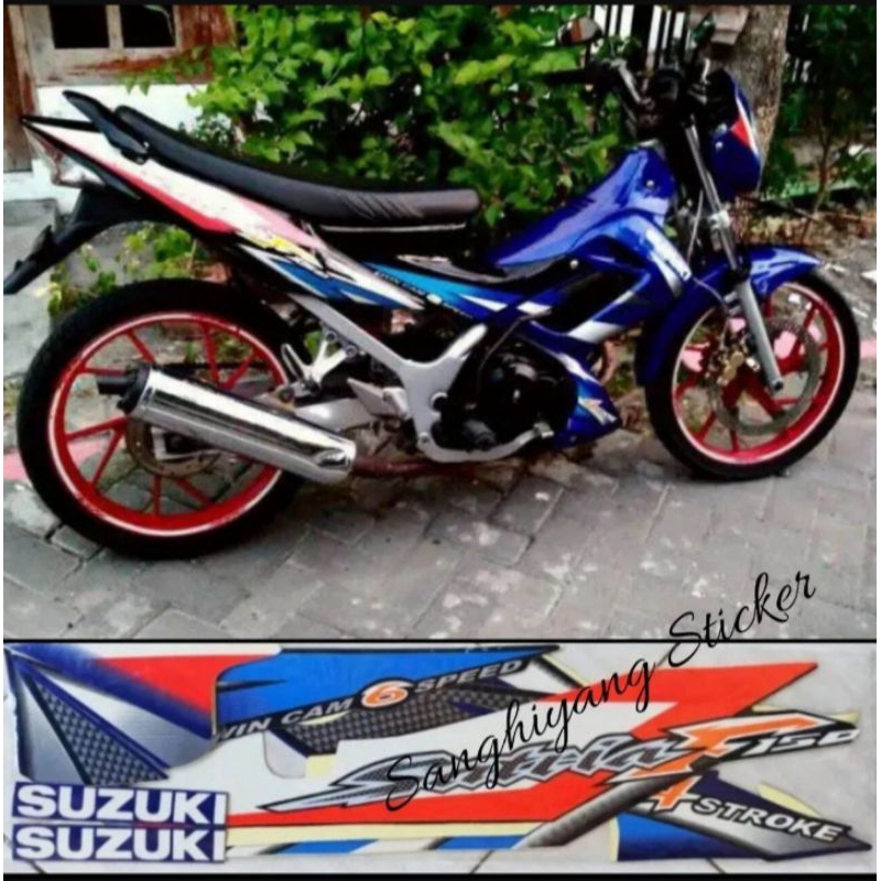 Striping standar satria fu150/lis polet body satria fu