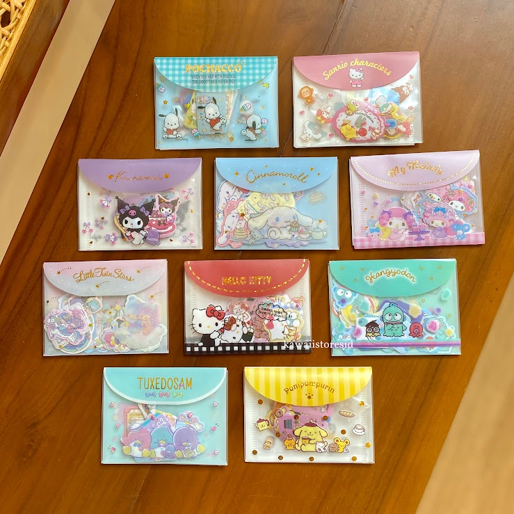 

Stiker Pouch Pvc Dompet Sanrio Lucu Karakter Kartun Melody Kuromi Cinamorol Pochacho Pompompurin Hello Kitty Unik Lucu Gift Hadiah Kado