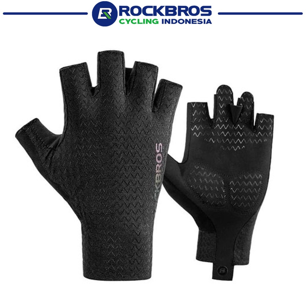KODE G44G ROCKBROS S221 Sarung Tangan Sepeda Motor Half Finger Gloves