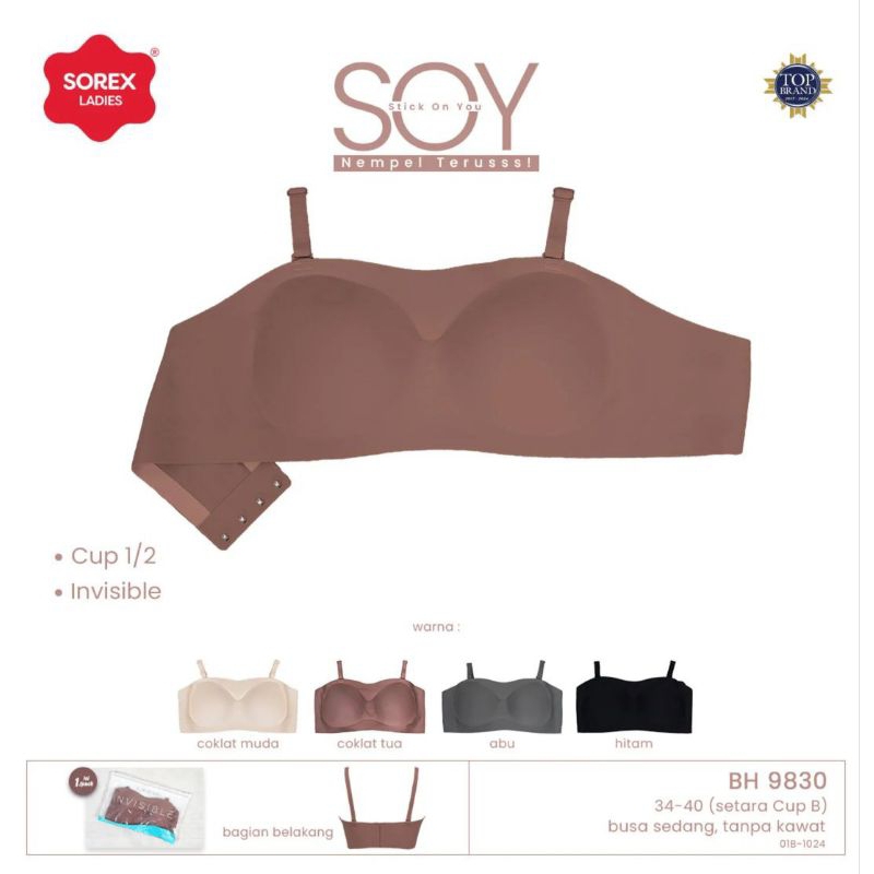 bra kemben seamless sorex tanpa kawat 9830
