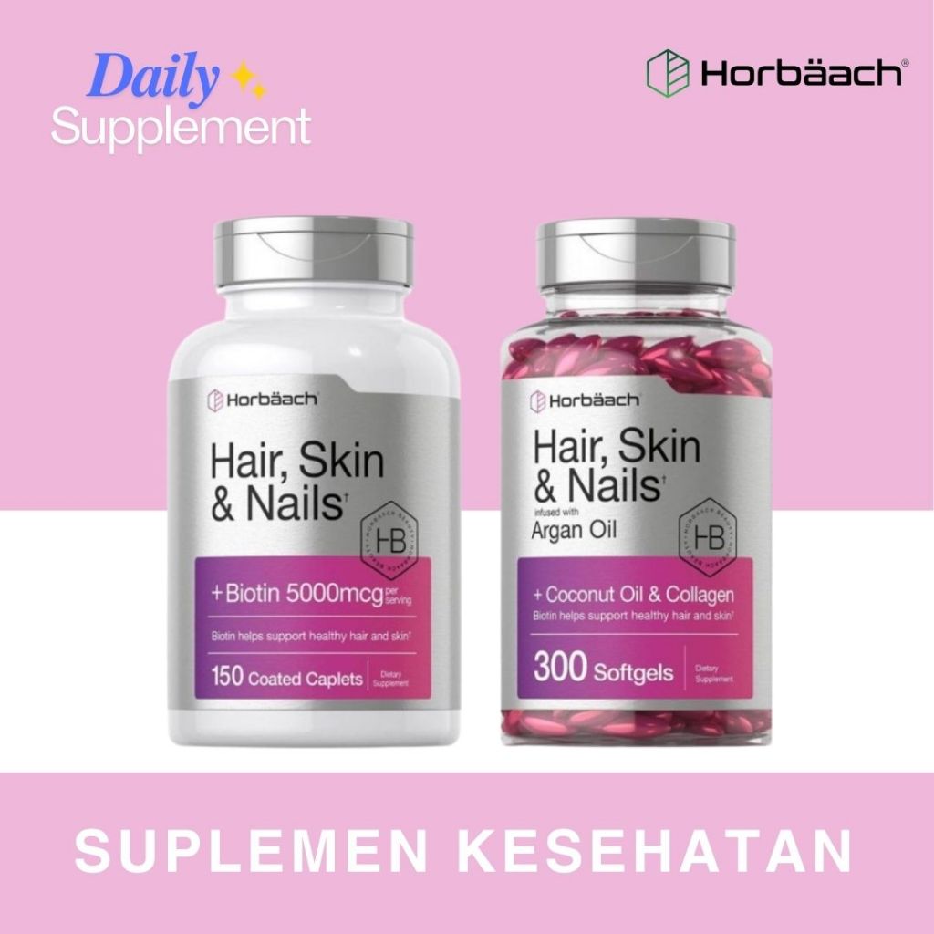 Horbaach Hair, Skin & Nails + Coconut Oil & Collagen - 300 Softgel