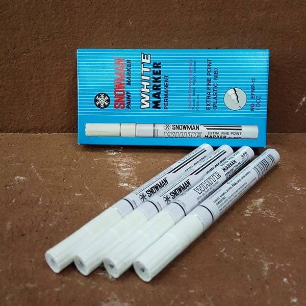 

spidol putih snowman EFWP-12 satuan (1pcs) / paint marker extra fine tip / runcing seperti pulpen