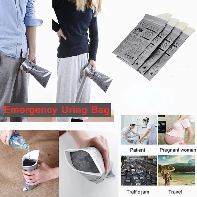 Kantong PIPIS Urine Wanita Pria Portable Emergency Outdoor di mobil Travel Portable / kantung Urine 