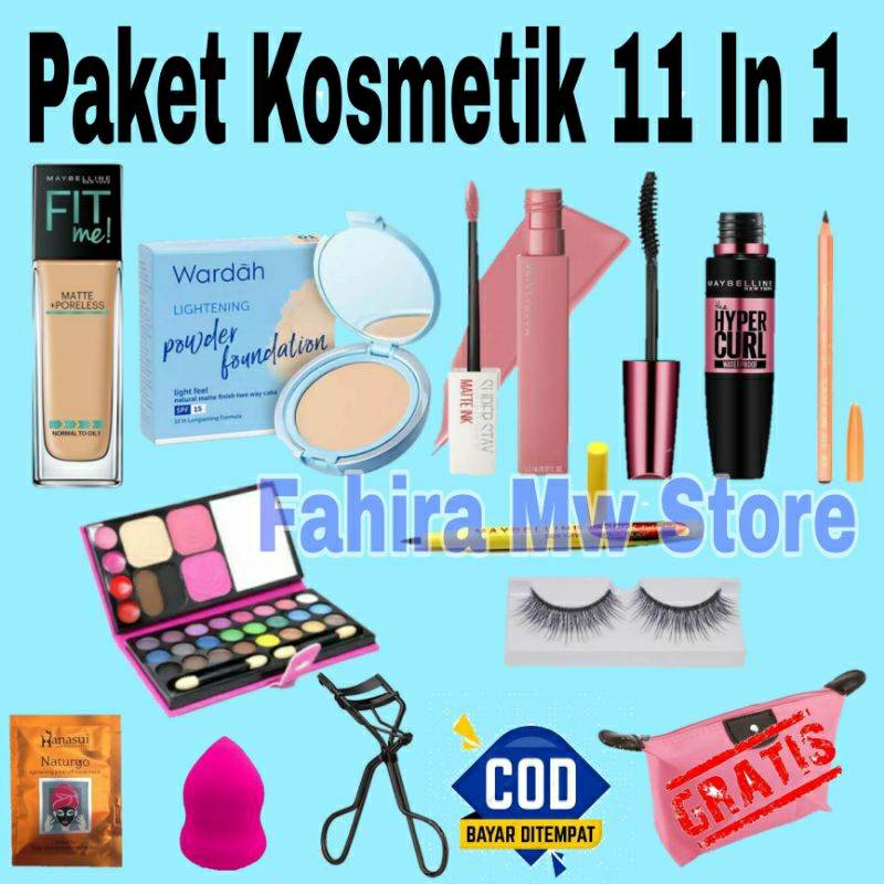 Paket Super Lengkap Wardah 11 In 1 Paket Kosmetik Lengkap / Paket Kosmetik Make Up