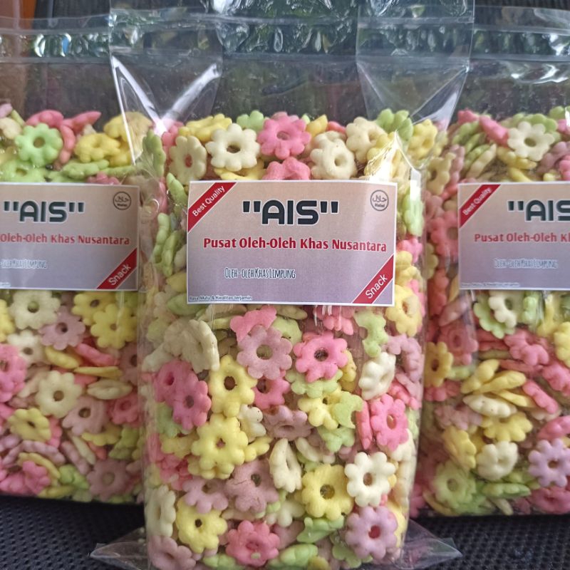 

Snack Kembarng Sakura Warna Kemasan 250gram Super gurih