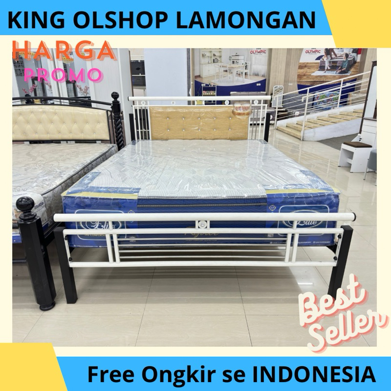 Dipan Ranjang Besi Cleopatra Flamboyan 160x200 [LAMONGAN]
