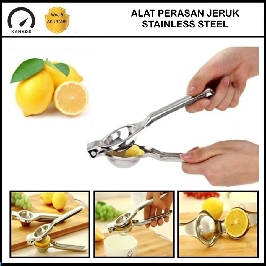 Alat Peras Jeruk Dan Lemon Lime Squeezer Stainless Steel Perasan Manual Jeruk Nipis Besi Press Buah